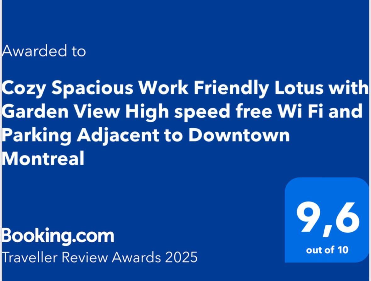 Cozy Spacious Work Friendly Lotus With Garden View High Speed Free Wi Fi And Parking Adjacent To Downtown Montreal Exterior foto